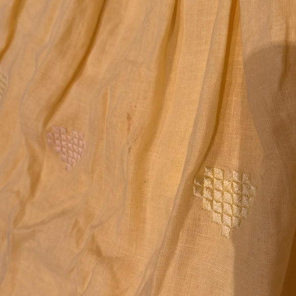 INNIKA Choo Smocked Yellow Linen Mini Dress - Picture 3 of 8